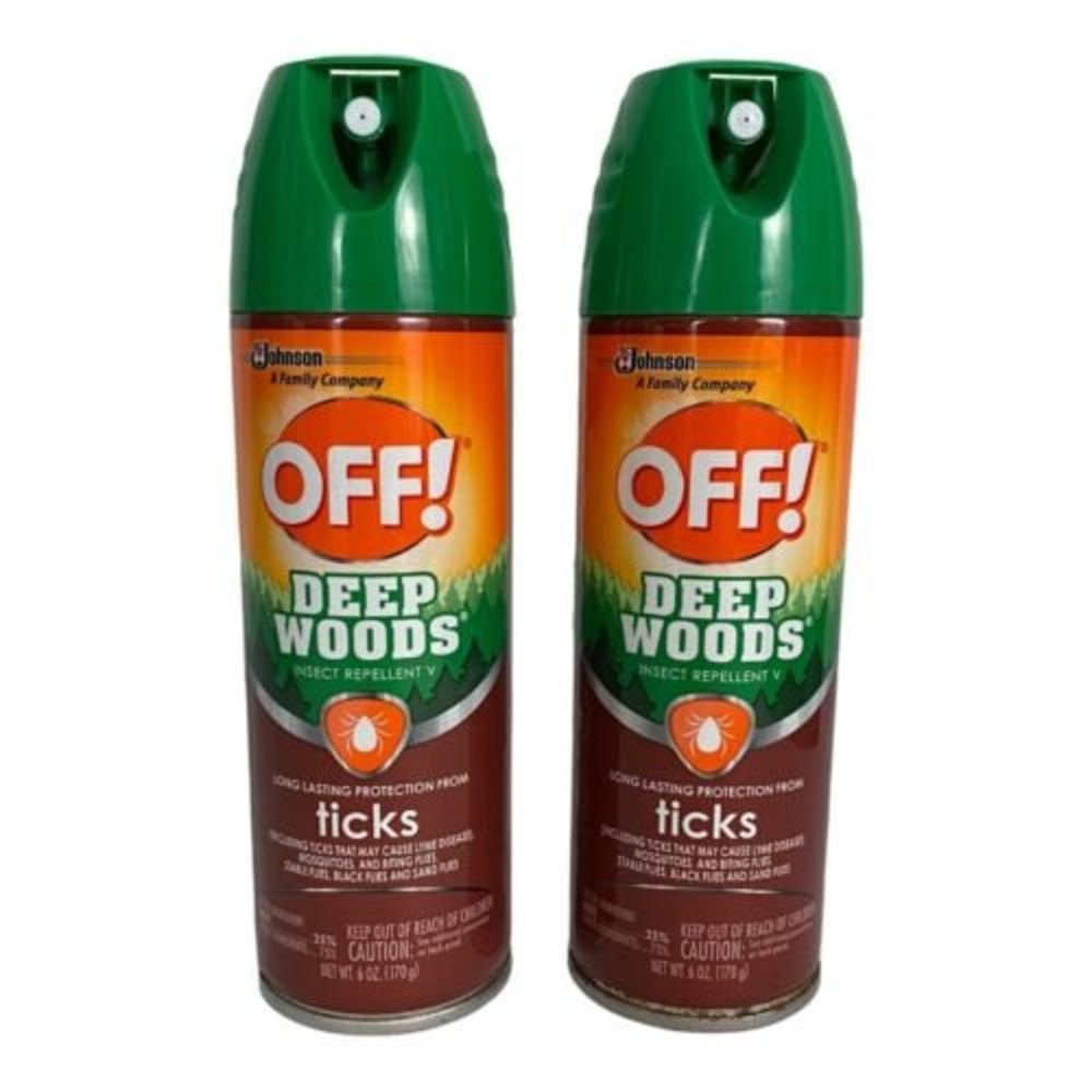 OFF! Deep Woods Ticks Insect Repellent, 6 oz, Lot Of 2 Cans, NEW